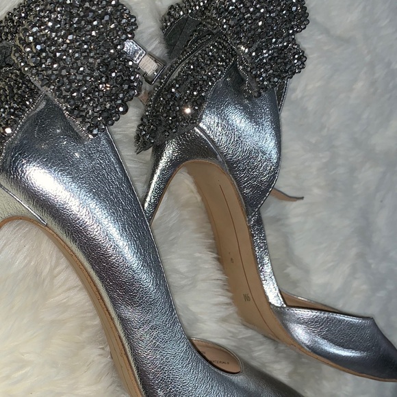 Silver Damond bow high heels - Picture 4 of 7